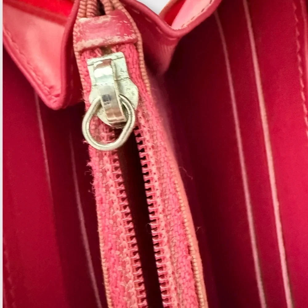 Chanel Matelassé Patent Long Wallet Pink-Orange | Authentic COA + NFT